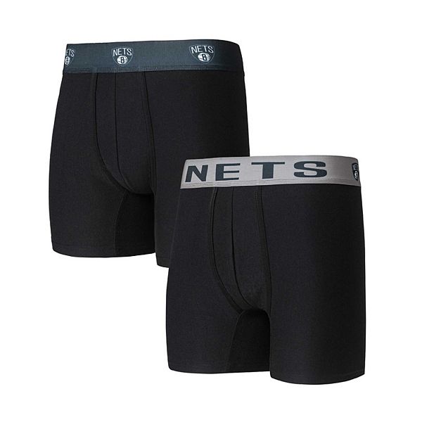 Мужские боксеры Concepts Sport черные Brooklyn Nets, 2 упаковки Unbranded