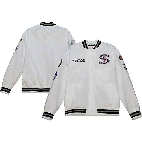 Мужская Повседневная куртка Unbranded Satin Full-Snap Varsity Chicago White Sox City Collection Unbranded