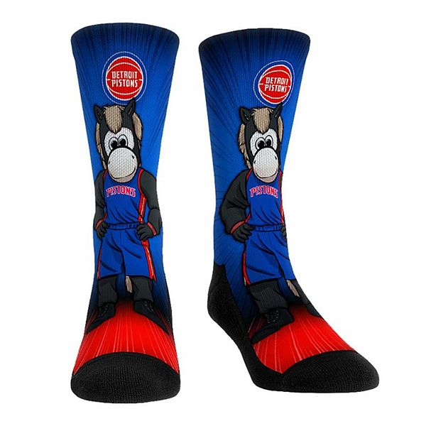 Носки-тапочки Rock Em Socks Detroit Pistons с логотипом и амортизирующей подошвой, размер S/M Unbranded