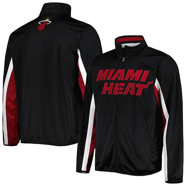 Мужская Повседневная куртка G-III Sports by Carl Banks Черная Miami Heat Contender Wordmark G-III Sports by Carl Banks