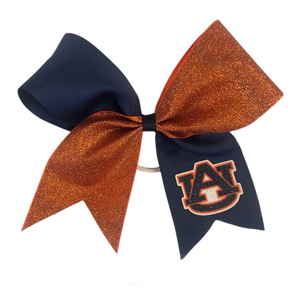 Большой блестящий бант Auburn Tigers на резинке для волос, 24 x 21 см Unbranded