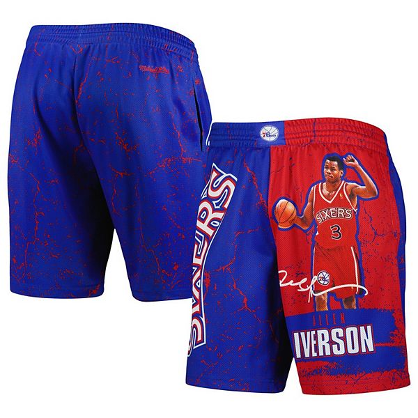 Мужские Спортивные шорты Mitchell & Ness Allen Iverson Royal Philadelphia 76ers Unbranded