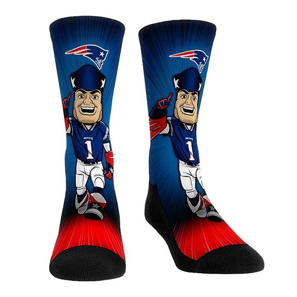 Носки Rock Em Socks Crew с логотипом New England Patriots и дышащим дизайном Unbranded