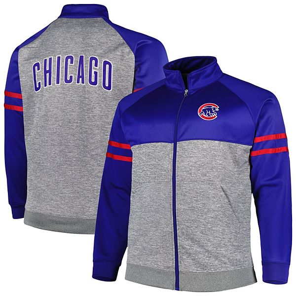 Мужская Повседневная куртка Unbranded Chicago Cubs Big & Tall Raglan с полным замком Unbranded