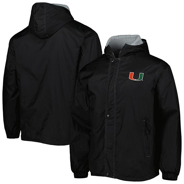 Мужская Повседневная куртка Unbranded Dunbrooke Black Miami Hurricanes Legacy с полной застежкой на молнию Unbranded