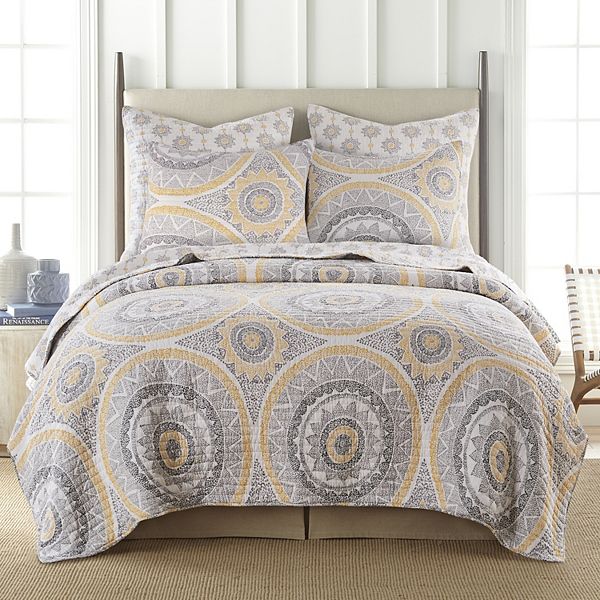 Levtex Home Luiza Ochre Quilt Set with Shams Levtex