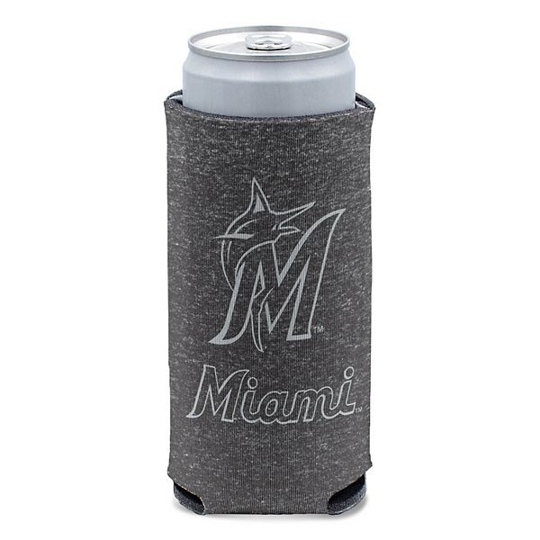 Портативный холодильник WinCraft Miami Marlins 12oz с логотипом команды, двухсторонний, неопреновый, складывающийся Unbranded