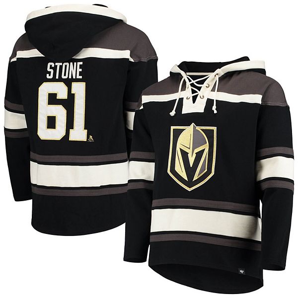 Худи-пуловер '47 черный с логотипом Vegas Golden Knights и флисовой подкладкой от Mark Stone NCAA