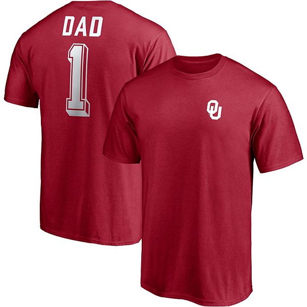 Мужская Футболка Fanatics Crimson Oklahoma Sooners Team #1 Dad Fanatics