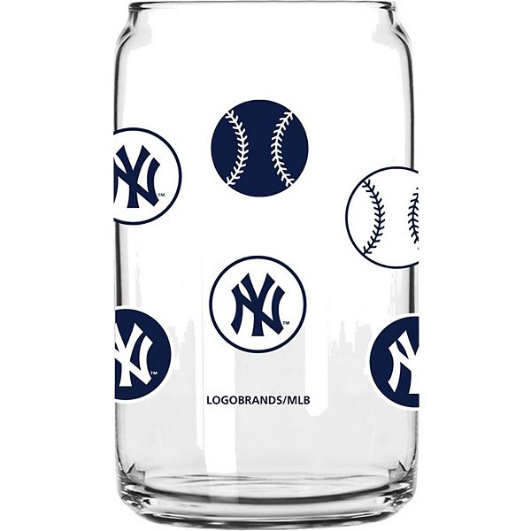 Кружка Smiley Can New York Yankees из стекла, 480 мл, 100% стекло, с принтом Unbranded