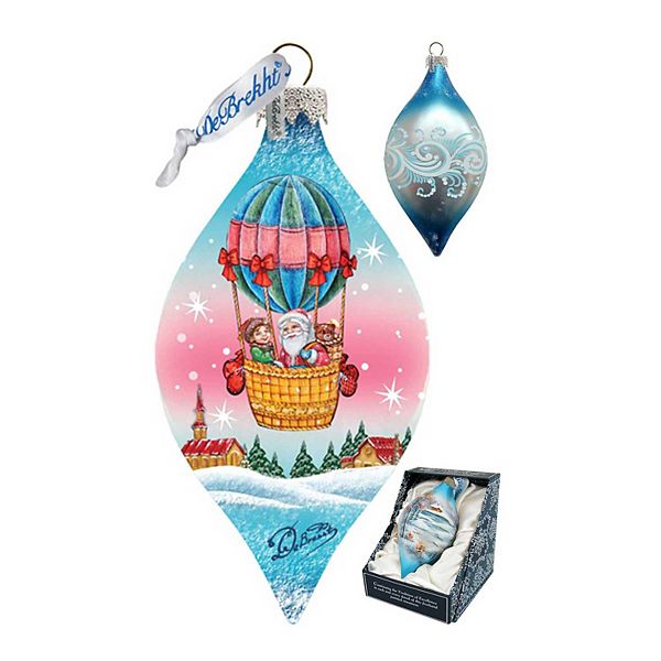 G.Debrekht Air Balloon Glass Ornament by G. DeBrekht Decor Christmas Decor - 74179 G.DeBrekht