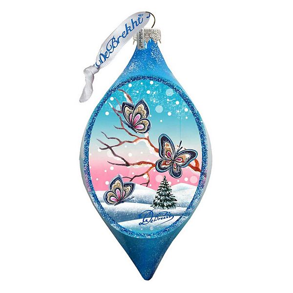 G.Debrekht Butterfly Drop Glass Ornament by G. DeBrekht DecorWildlife Holiday Decor - 74172 G.DeBrekht