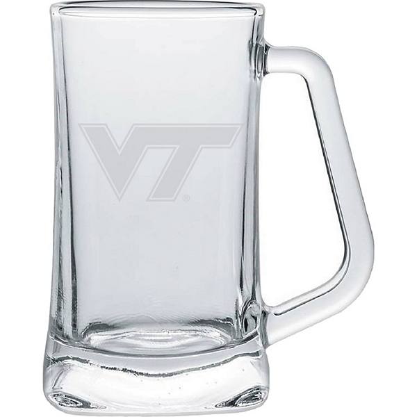 Virginia Tech Hokies 15oz. Frost Etch Glass Tankard Indigo Falls