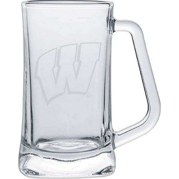 Wisconsin Badgers 15oz. Frost Etch Glass Tankard Indigo Falls