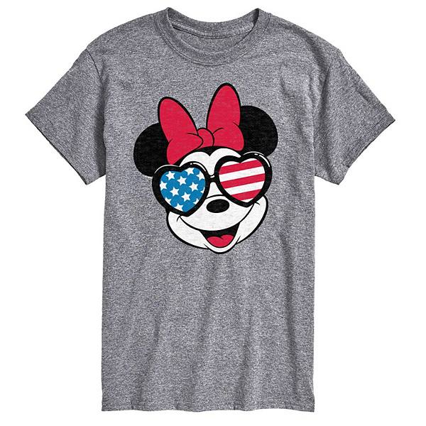 Мужская Футболка License Minnie Mouse Big & Tall Flag Glasses License