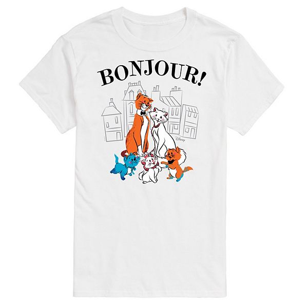 Футболка Disney's Aristocats Big & Tall «Bonjour» с круглым вырезом и короткими рукавами License