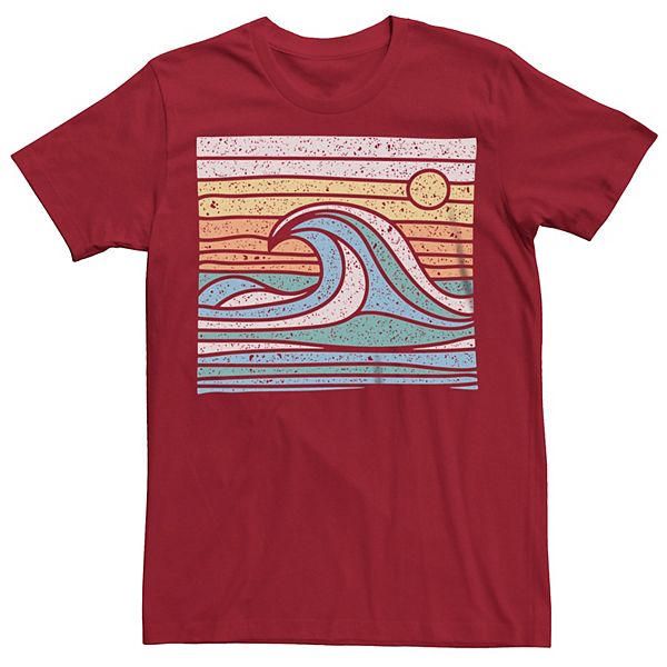 Мужская Футболка Generic Waves Sunset Lines Box Generic