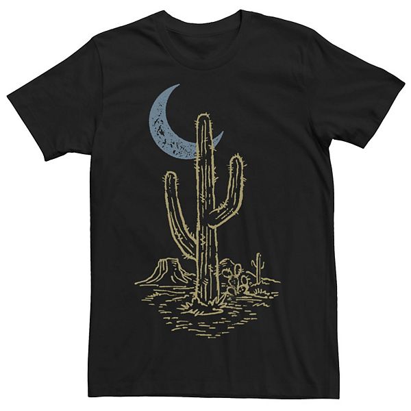 Мужская Футболка Generic Cactus Moon Desert Generic