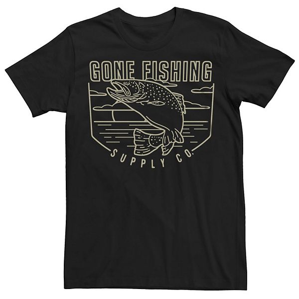 Мужская Футболка Generic Gone Fishing Supply Co. Salmon Generic