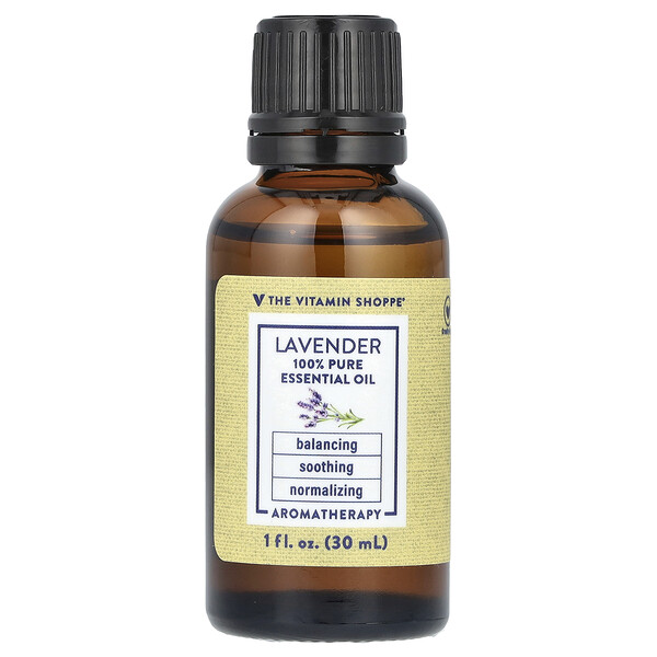 100% Pure Essential Oil, Lavender, 1 fl oz (30 ml) The Vitamin Shoppe