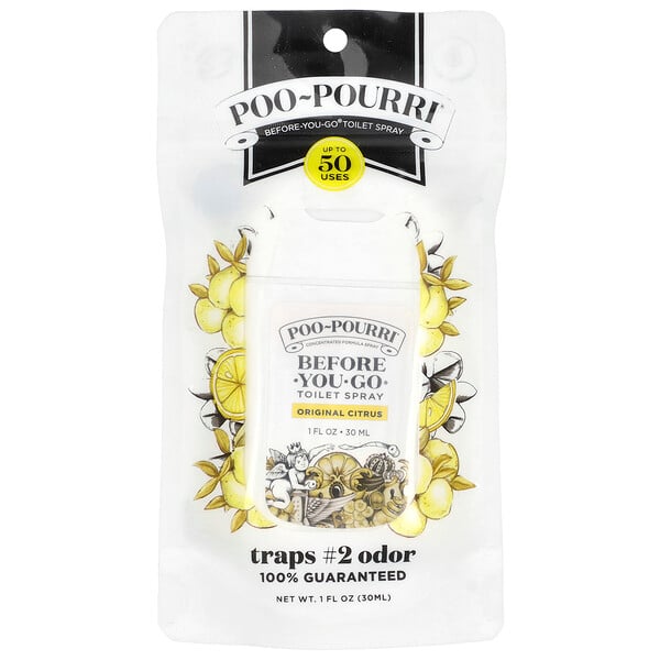 Before-You-Go® Toilet Spray, Original Citrus, 1 fl oz (30 ml) Poo-Pourri