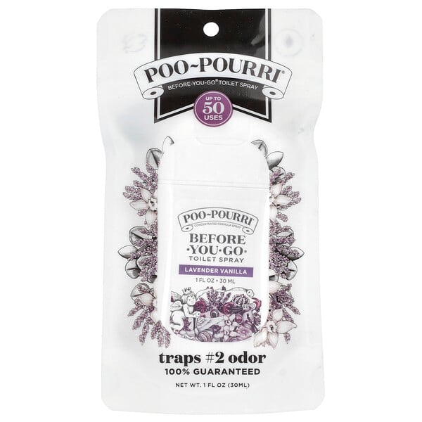 Before-You-Go® Toilet Spray, Lavender Vanilla, 1 fl oz (30 ml) Poo-Pourri