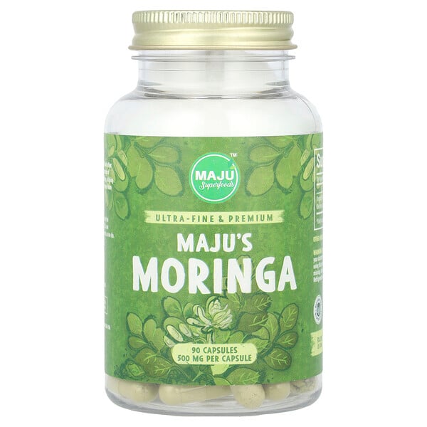 Maju's Moringa , 1,000 mg , 90 Capsules (500 mg per Capsule) Maju Superfoods