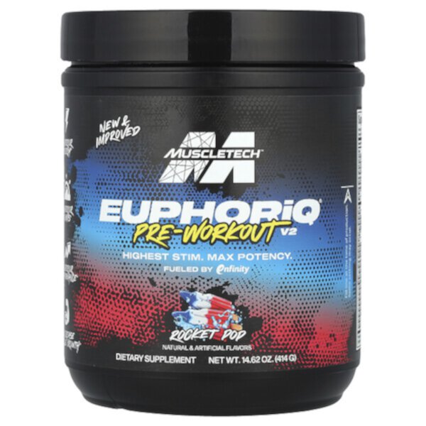 EuphoriQ® Pre-Workout V2, Rocket Pop, 14.62 oz (414 g) Muscletech