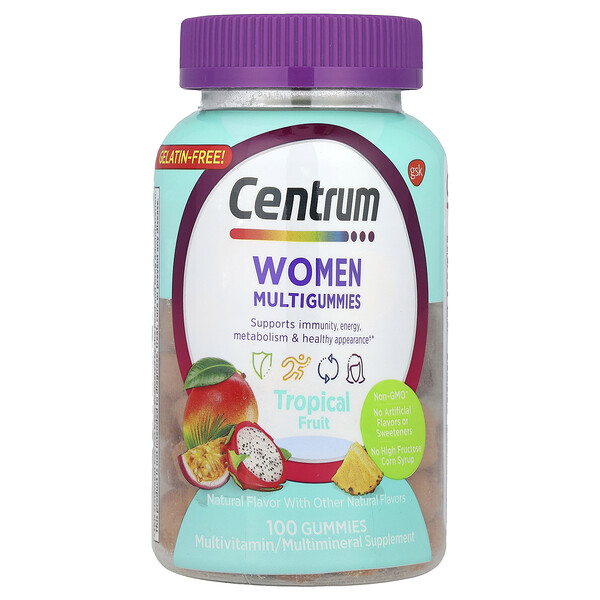 Women Multigummies, Tropical Fruit, 100 Gummies Centrum