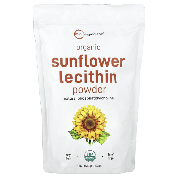 Organic Sunflower Lecithin Powder, 1 lb (454 g) Micro Ingredients