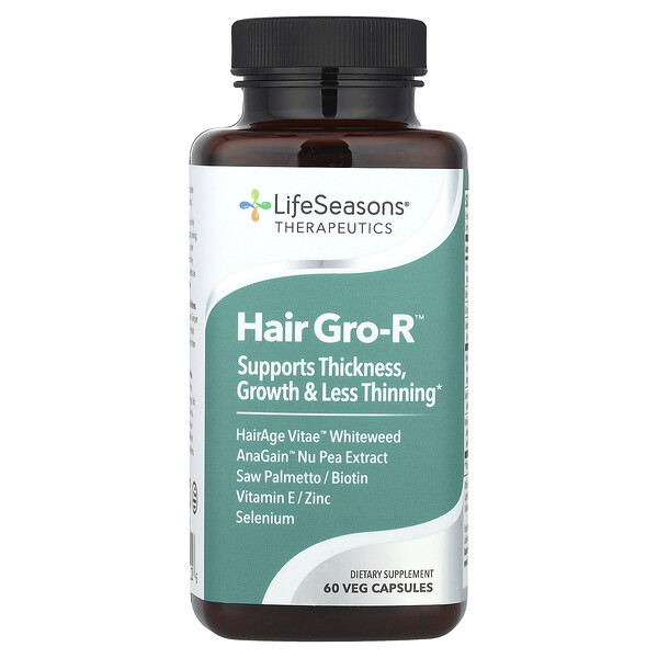 Данный продукт для волос Hair Gro-R™ 60 вегетарианских капсул с Биотином и Витаминами LifeSeasons