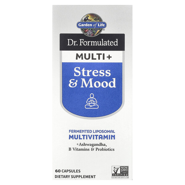 Dr. Formulated Multi+, Stress & Mood, 60 Capsules Garden of Life