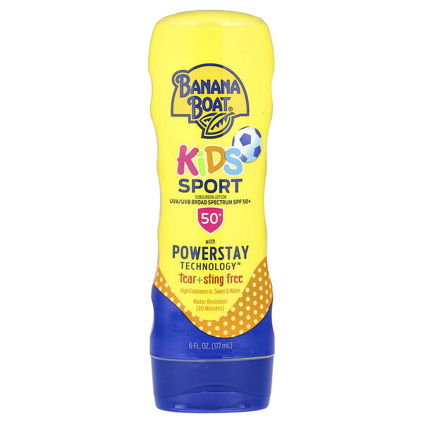 Kids Sport, Sunscreen Lotion, SPF 50+, 6 fl oz (177 ml) BANANA BOAT