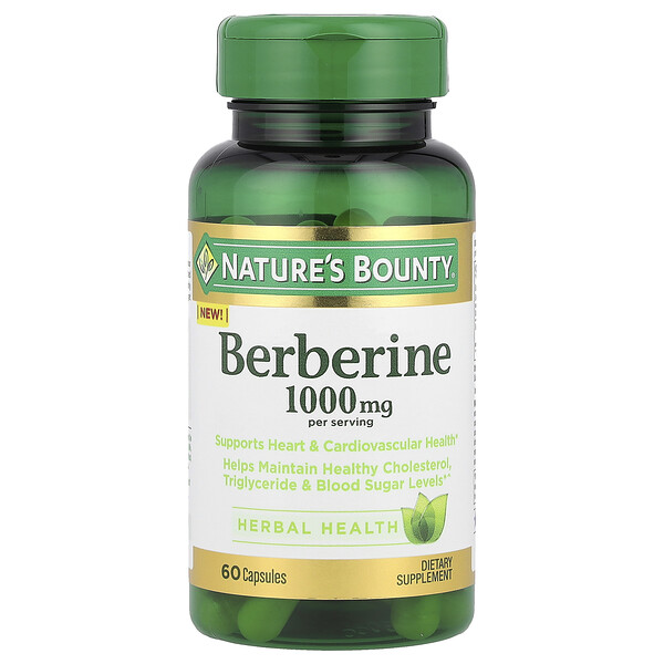 Berberine, 1,000 mg, 60 Capsules (500 mg per Capsule) Nature's Bounty