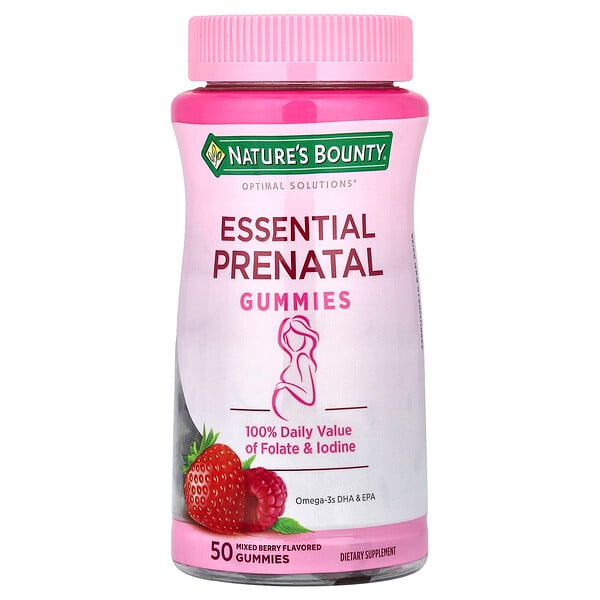 Essential Prenatal Gummies, Mixed Berry, 50 Gummies Nature's Bounty