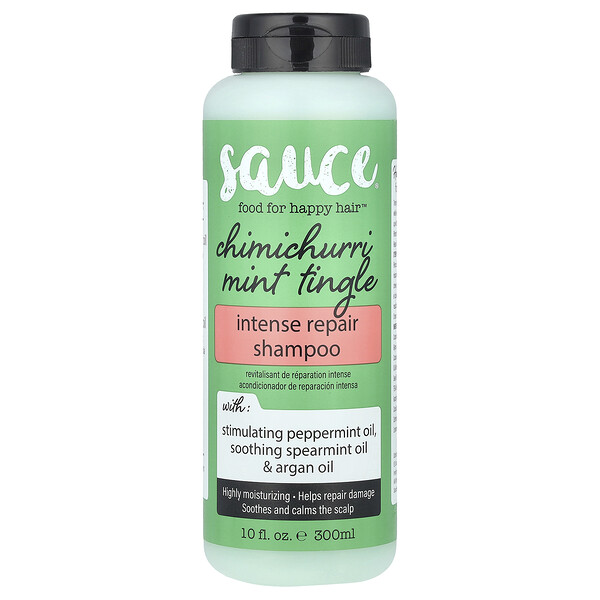 Intense Repair Shampoo, Chimichurri Mint Tingle , 10 fl oz (300 ml) SAUCE BEAUTY