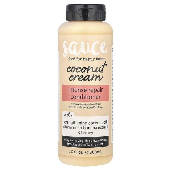 Intense Repair Conditioner, Coconut Cream , 10 fl oz (300 ml) SAUCE BEAUTY