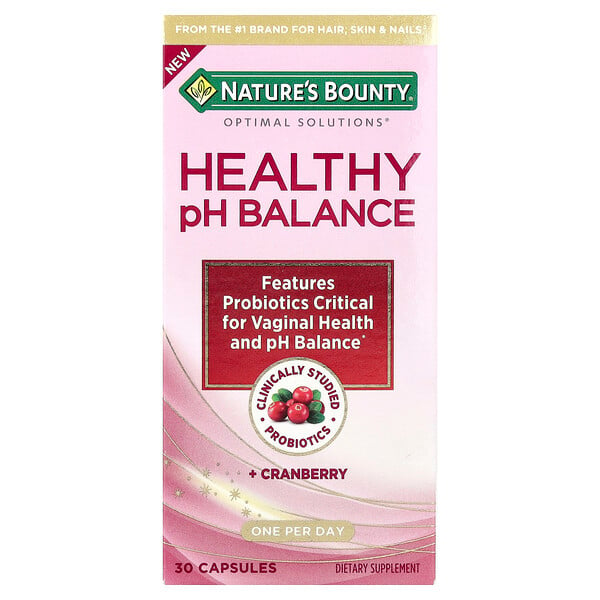 Healthy pH Balance + Cranberry, 30 Capsules Nature's Bounty