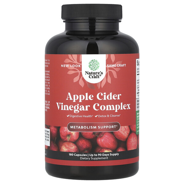 Apple Cider Vinegar Complex, 180 Capsules Nature's Craft