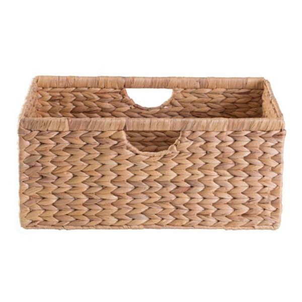 Foldable Natural Water Hyacinth Storage Bin Wickerwise