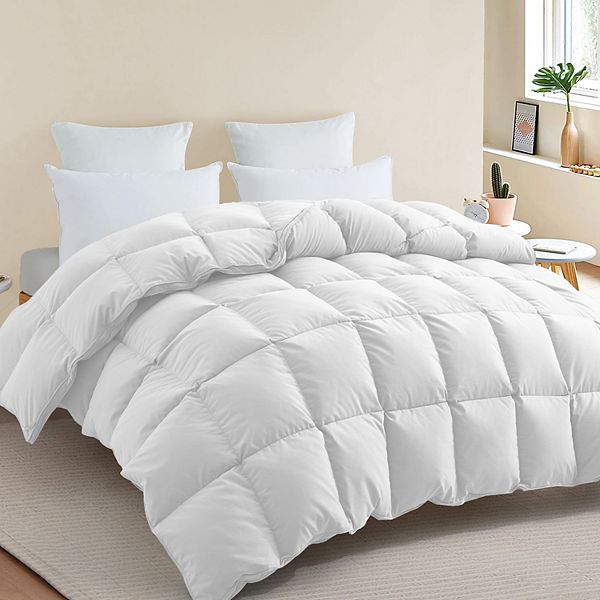 Unikome Luxury Hotel Bed Comforter With Corner Tabs, Fluffy Goose Down Feather Duvet Insert UNIKOME