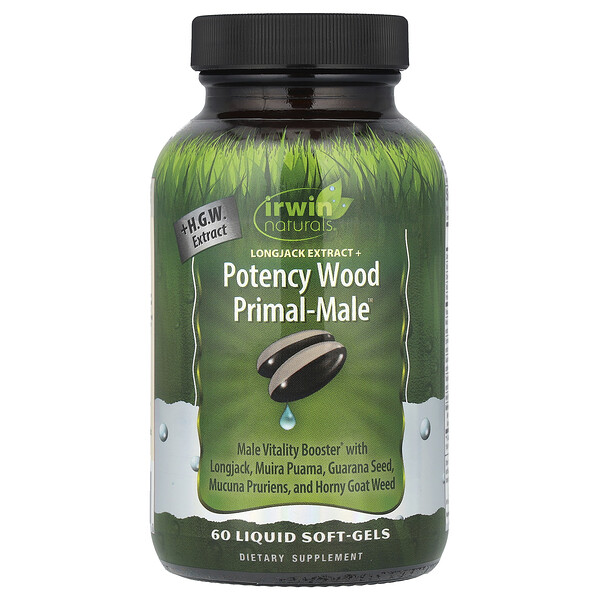 Potency Wood Primal-Male™, 60 Liquid Soft-Gels Irwin Naturals