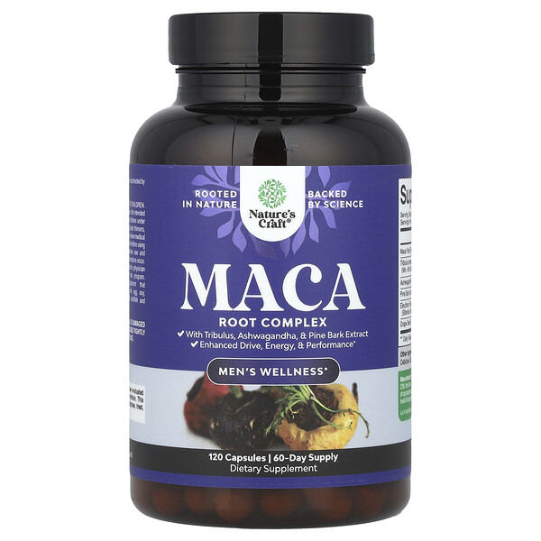 Men's Wellness, Maca Root Complex, 120 Capsules Nature's Craft