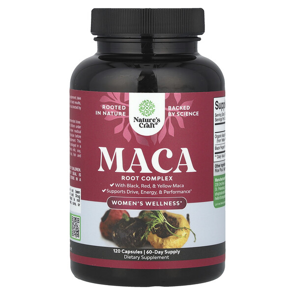 Women's Wellness, Maca Root Complex, 120 Capsules Nature's Craft