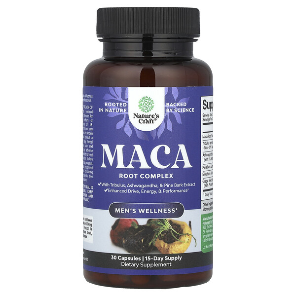 Men's Wellness, Maca Root Complex, 30 Capsules Nature's Craft