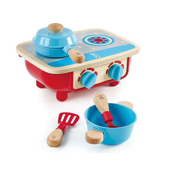 Hape Toddler Kitchen 6-Piece Wooden Cooking Set Hape