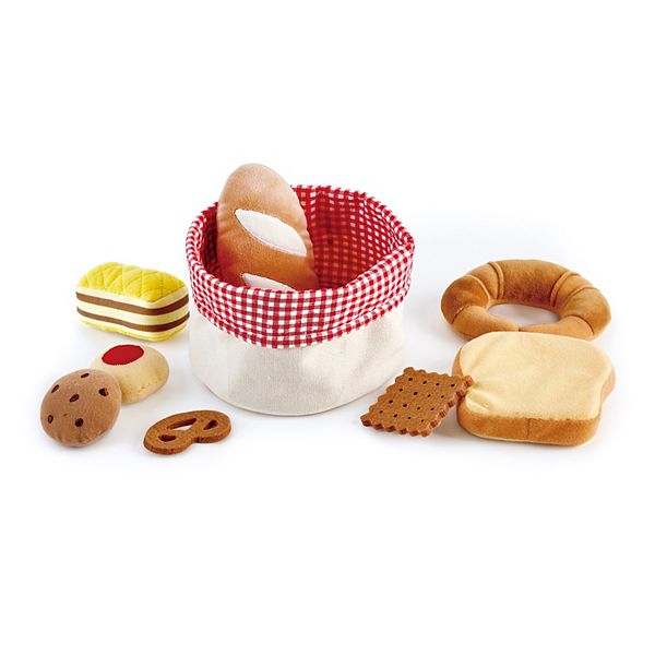 Hape Kitchen Food Playset 9-Piece Toddler Bread Basket Hape