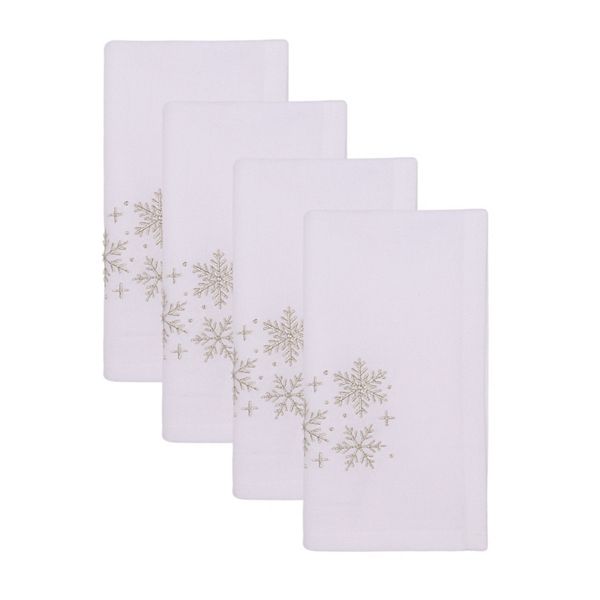 St. Nicholas Square® 4-Pack Embroidered Snowflake Napkins Set St. Nicholas Square