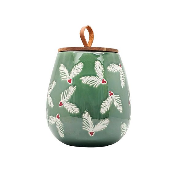 St. Nicholas Square® Holiday Botanical Large Canister With Lid St. Nicholas Square