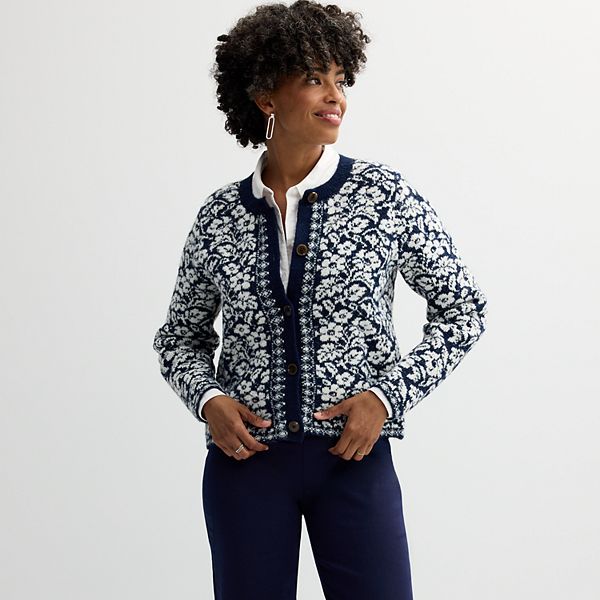 Women's Croft & Barrow® Fairisle Cardigan Croft & Barrow